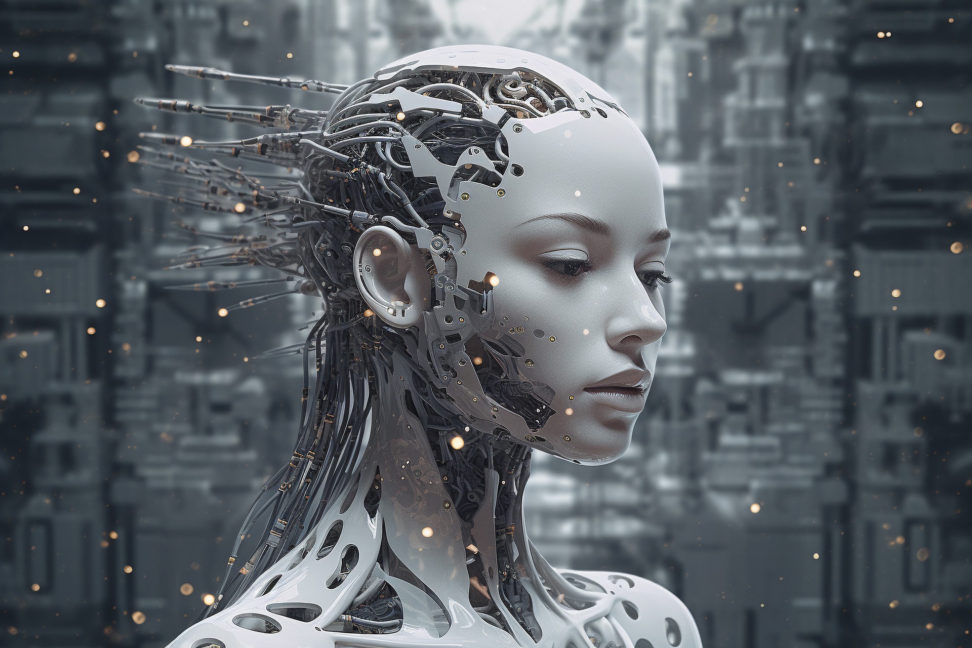 Human AI robot